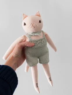 Cat in Hand Knit Overalls><noscript><img width=