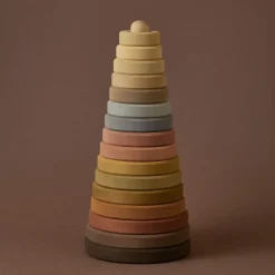 | Handmade Large Pyramid Tower Stacker - Natural><noscript><img width=