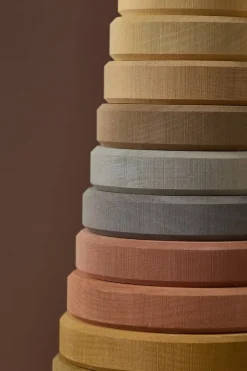 | Handmade Large Pyramid Tower Stacker - Natural><noscript><img width=