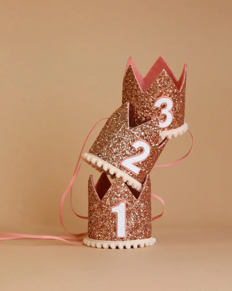 Rose Gold Glitter Crown>Little Blue Olive New