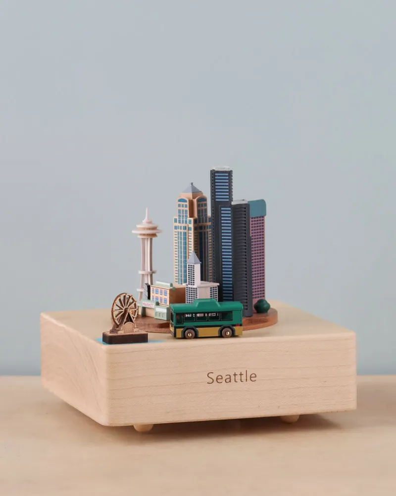 Seattle Wooden Music Box>Wooderful Life New