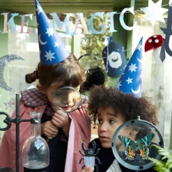 Set of 6 Wizard Party Hats & Wands - Final Sale><noscript><img width=