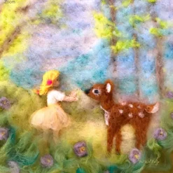 Silhouette Only - Girl with Deer for Lamp>Toverlux Outlet