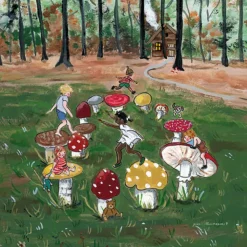 Silhouette Only - Toadstool Dance Silhouette for Lamp>Toverlux Fashion