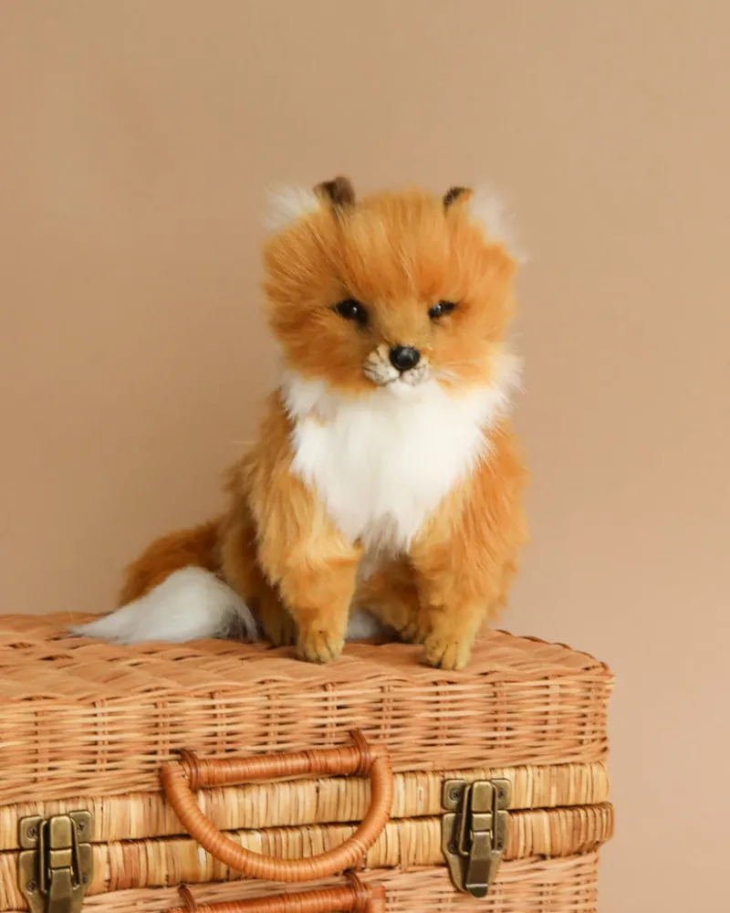 Sitting Fox Stuffed Animal>Hansa Fashion