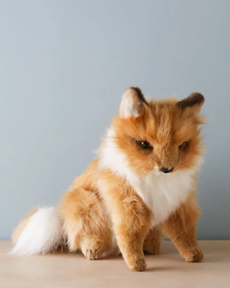 Sitting Fox Stuffed Animal>Hansa Fashion