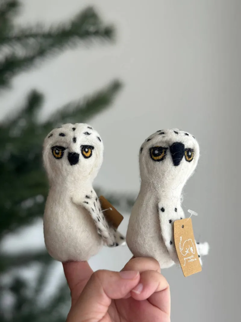 Snowy Owl Finger Puppet>Deer Harbour Design Hot