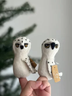 Snowy Owl Finger Puppet><noscript><img width=