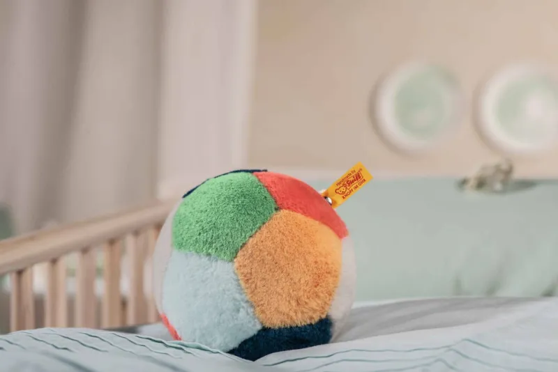 Multicolored Plush Ball with Rattle>Steiff New