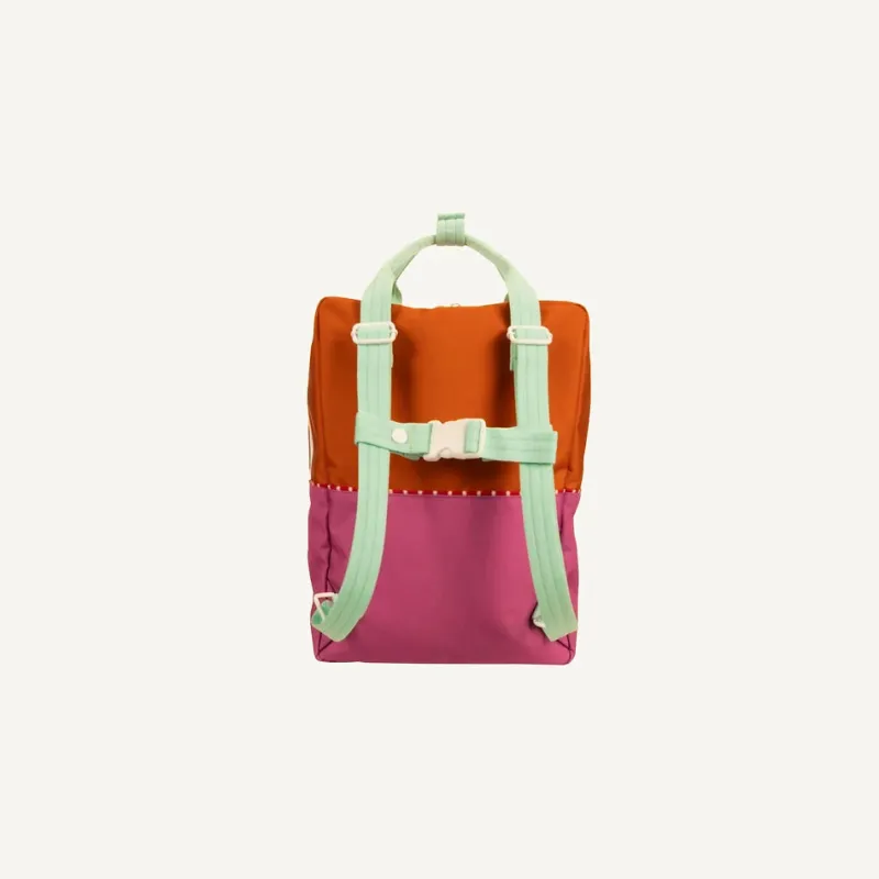Backpack Large | Color Blocking | Gravel Orange + Rosette Pink>Sticky Lemon Outlet
