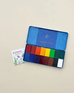 Wax Block Crayons Tin Case - 16 Assorted>Stockmar Online