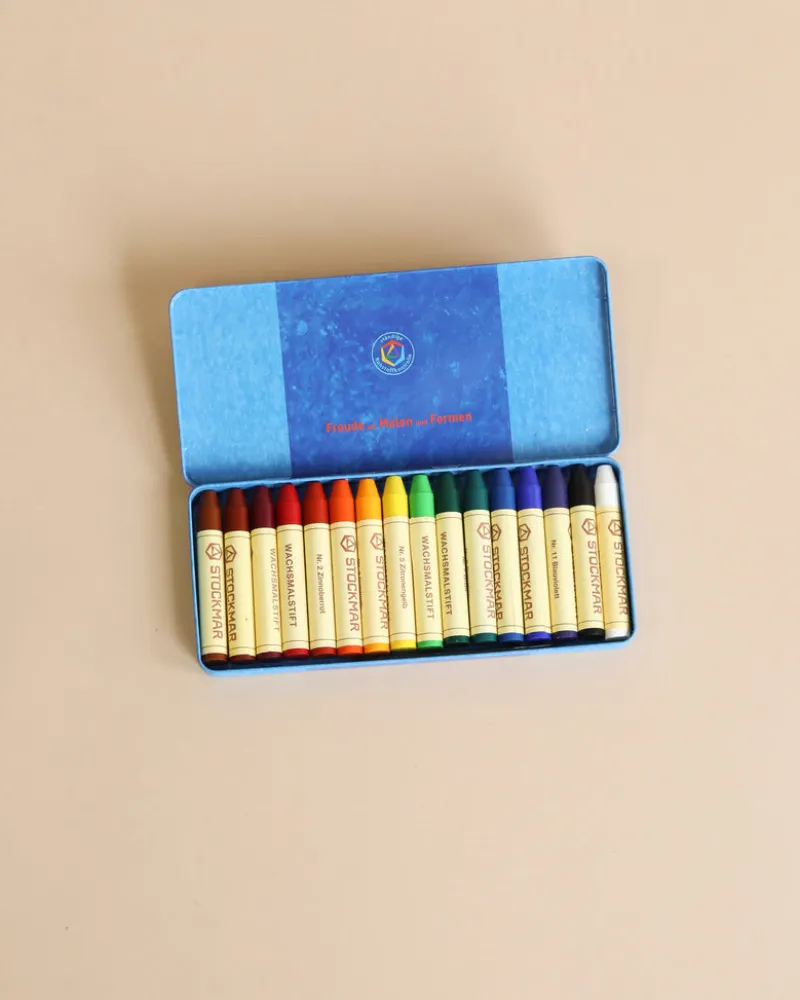 Wax Stick Crayons Tin Case - 16 Assorted>Stockmar Hot