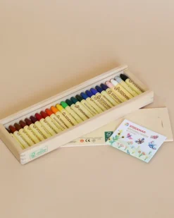 Wax Stick Crayons Wooden Box - 24 Assorted>Stockmar New