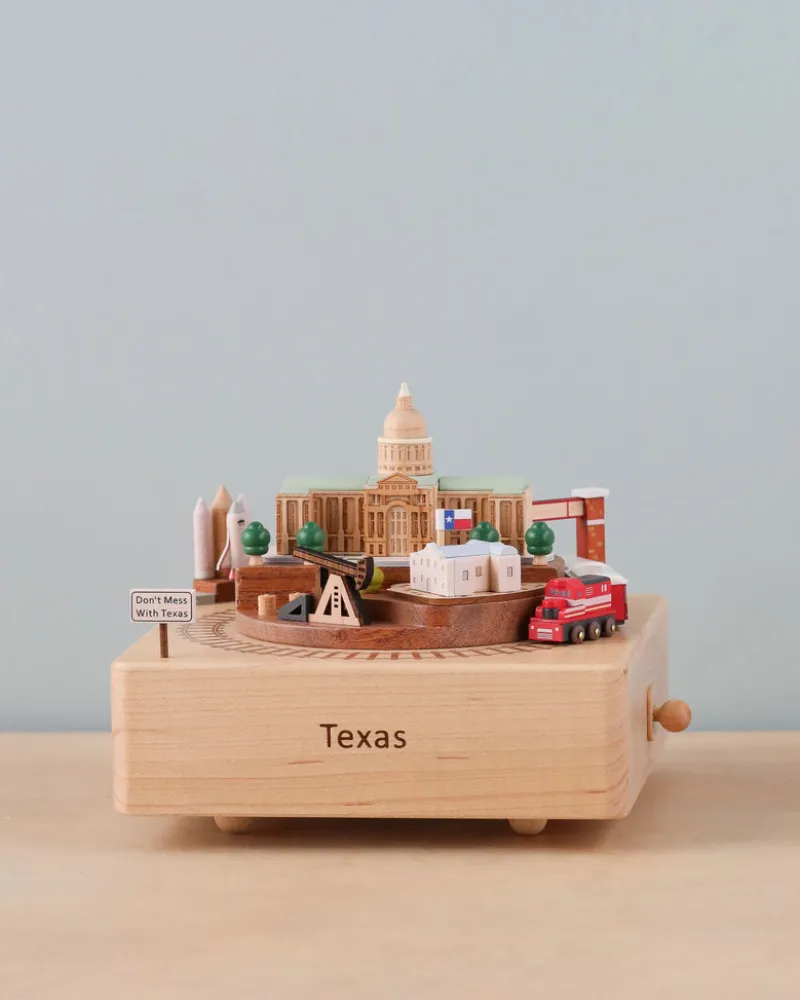 Texas Wooden Music Box>Wooderful Life Outlet