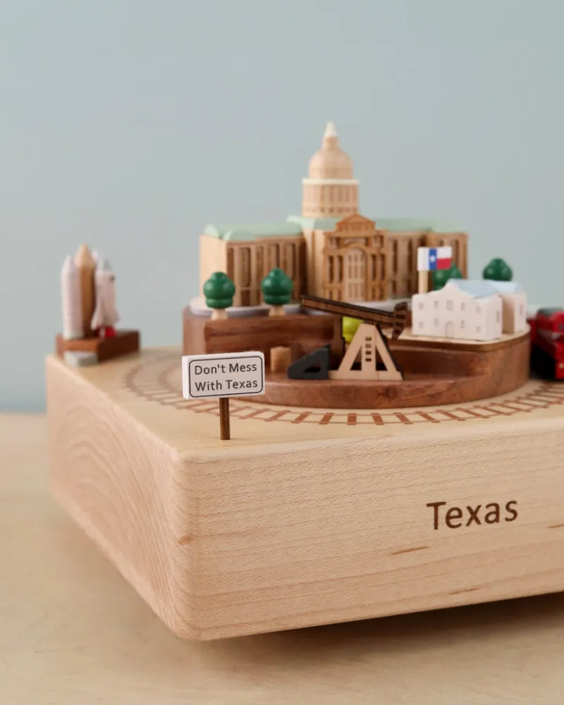Texas Wooden Music Box>Wooderful Life Outlet