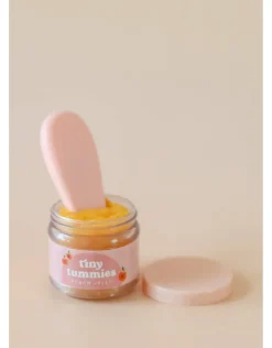 Tiny Tummies - Peach jelly food - Jar and spoon - Tiny Harlow><noscript><img width=