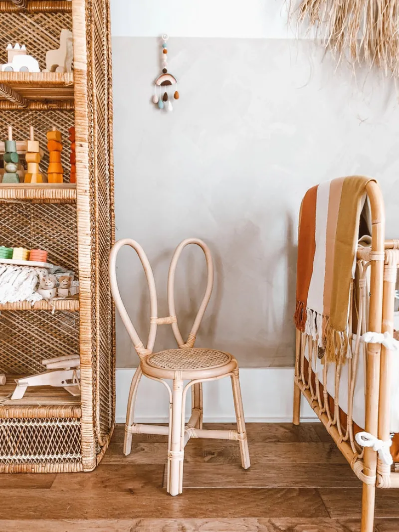 Toddler Rattan Bunny Chair>Poppie Toys Fashion