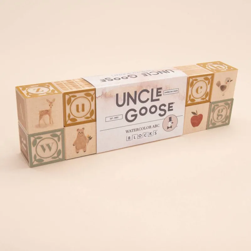 Watercolor ABC Blocks>Uncle Goose Outlet
