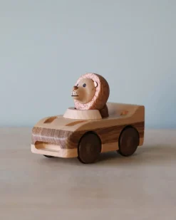 Wooden Animal Pull-Back Car><noscript><img width=