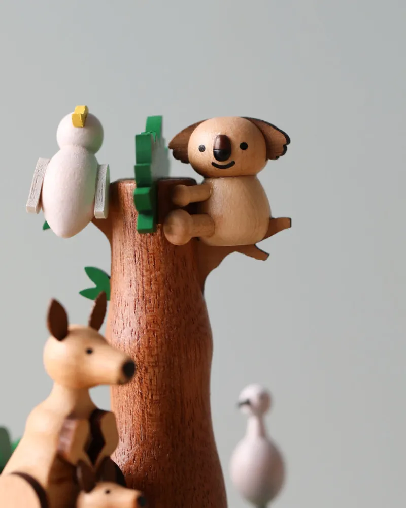 Wooden Australian Safari Park Music Box>Wooderful Life Best