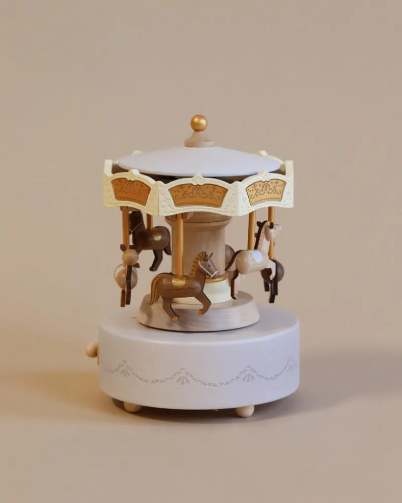 Wooden Carousel Music Box>Wooderful Life New