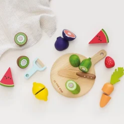 Wooden Chopping Board & Sliceable Play Food><noscript><img width=