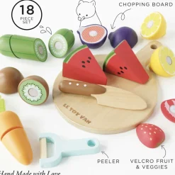 Wooden Chopping Board & Sliceable Play Food><noscript><img width=