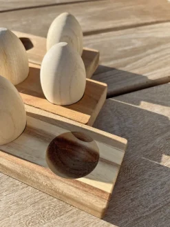 Wooden Egg Shakers with Stand><noscript><img width=
