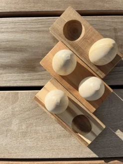 Wooden Egg Shakers with Stand><noscript><img width=