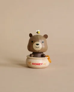 Wooden Honey Bear Bobblehead>Wooderful Life Clearance