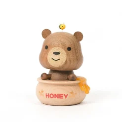 Wooden Honey Bear Bobblehead><noscript><img width=