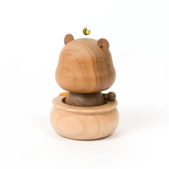 Wooden Honey Bear Bobblehead><noscript><img width=