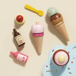 Wooden Ice Cream Stand & Toppings><noscript><img width=