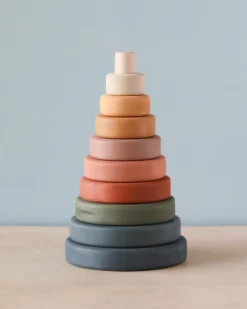 Wooden Pyramid Stacker - Green & Mustard>SABO concept Best