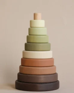 Wooden Pyramid Stacker - Olive>SABO concept Best