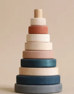 Wooden Pyramid Stacker - Terracotta>SABO concept Discount