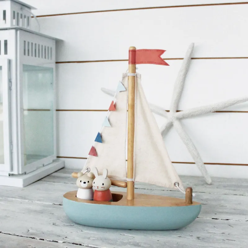 Wooden Sail Boat>Tender Leaf Toys Clearance