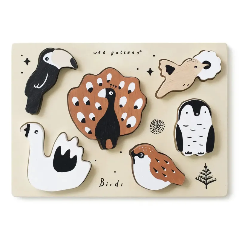 Wooden Tray Puzzle - Birds>Wee Gallery Hot