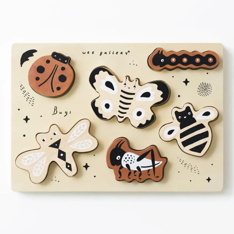 Wooden Tray Puzzle - Bugs>Wee Gallery New