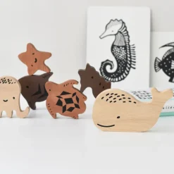 Wooden Tray Puzzle - Ocean Animals><noscript><img width=