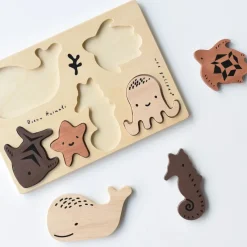 Wooden Tray Puzzle - Ocean Animals><noscript><img width=