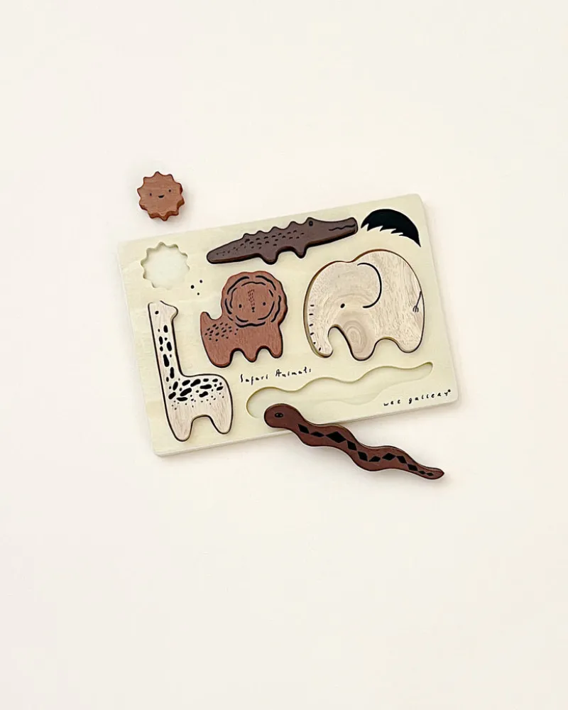 Wooden Tray Puzzle - Safari Animals>Wee Gallery Fashion
